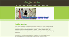 Desktop Screenshot of onceuponaprom.com